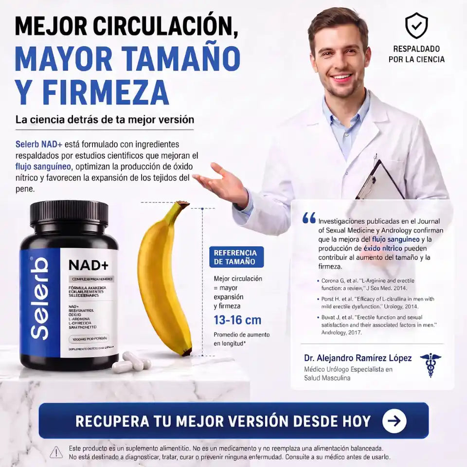 Selerb Nad+ Energía y vitalidad masculina